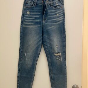 Celebrity Pink Blue Skinny Jeans Vintage Distressed